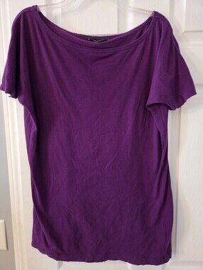 Victoria Secret Women’s Purple Short-Sleeve Off The Shoulder Top